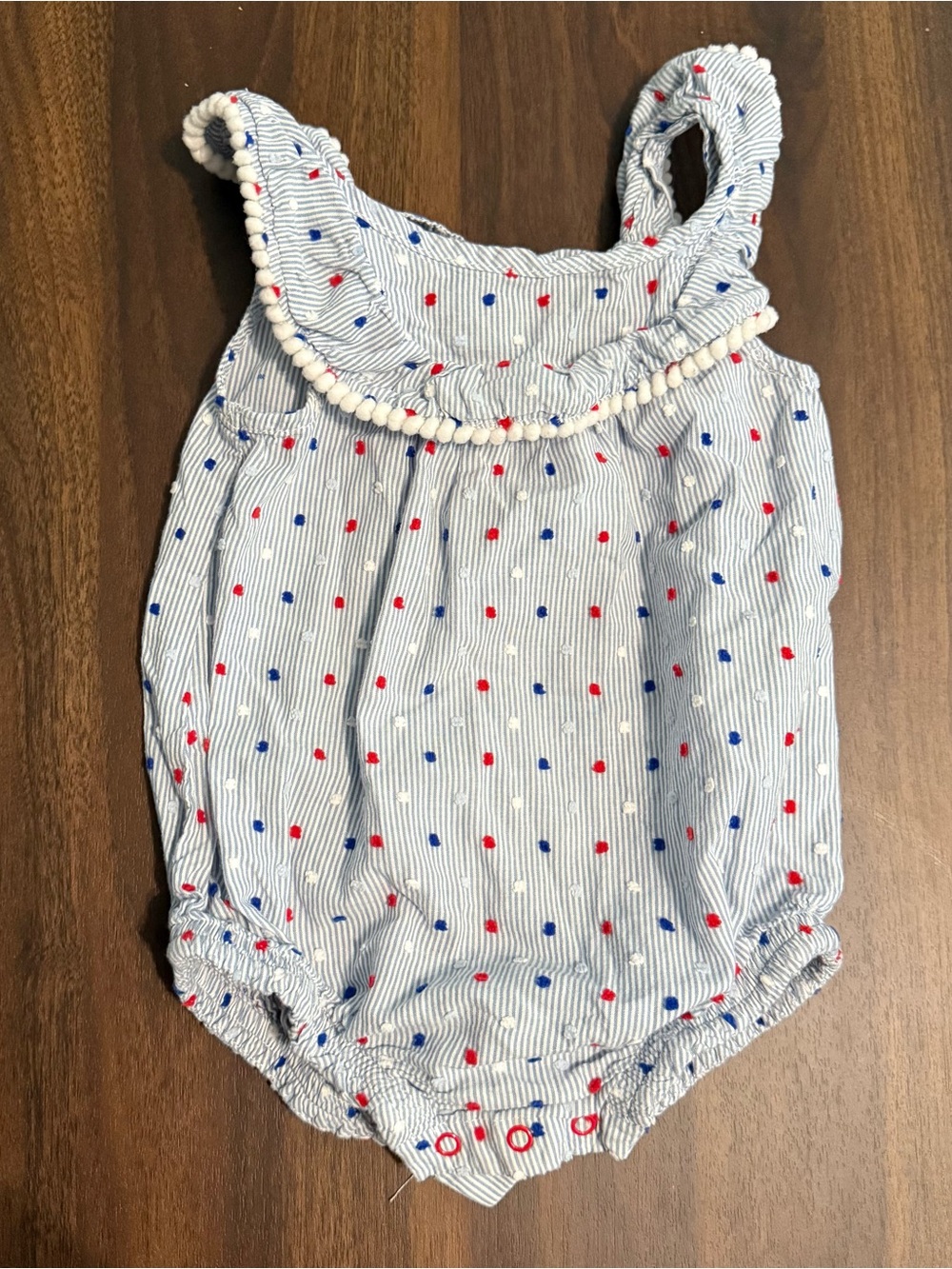 Baby girl 4th of July romper